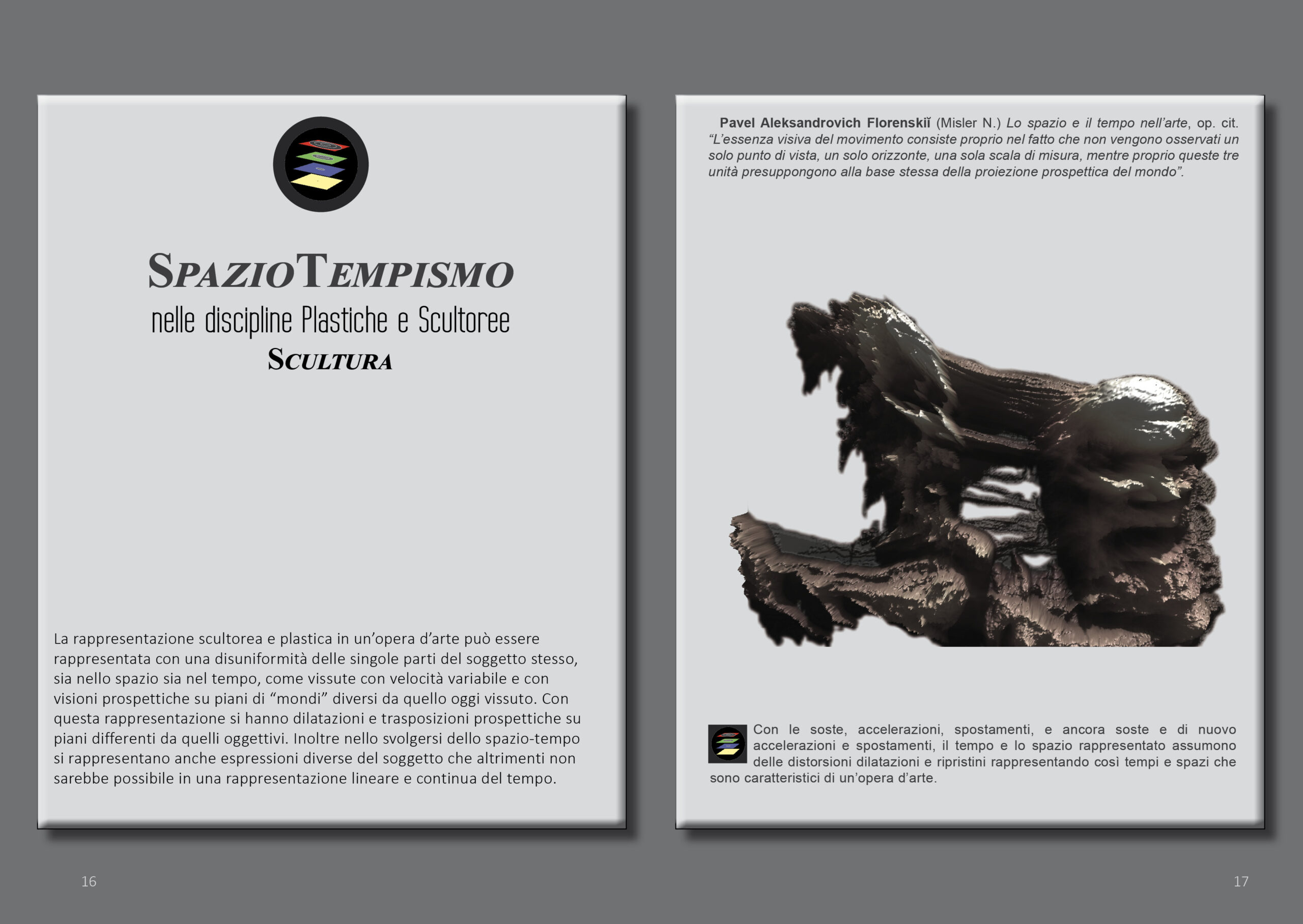 Brochure Con Copertina SPAZIOTEMPISMO PressUp grigia A5 5i10