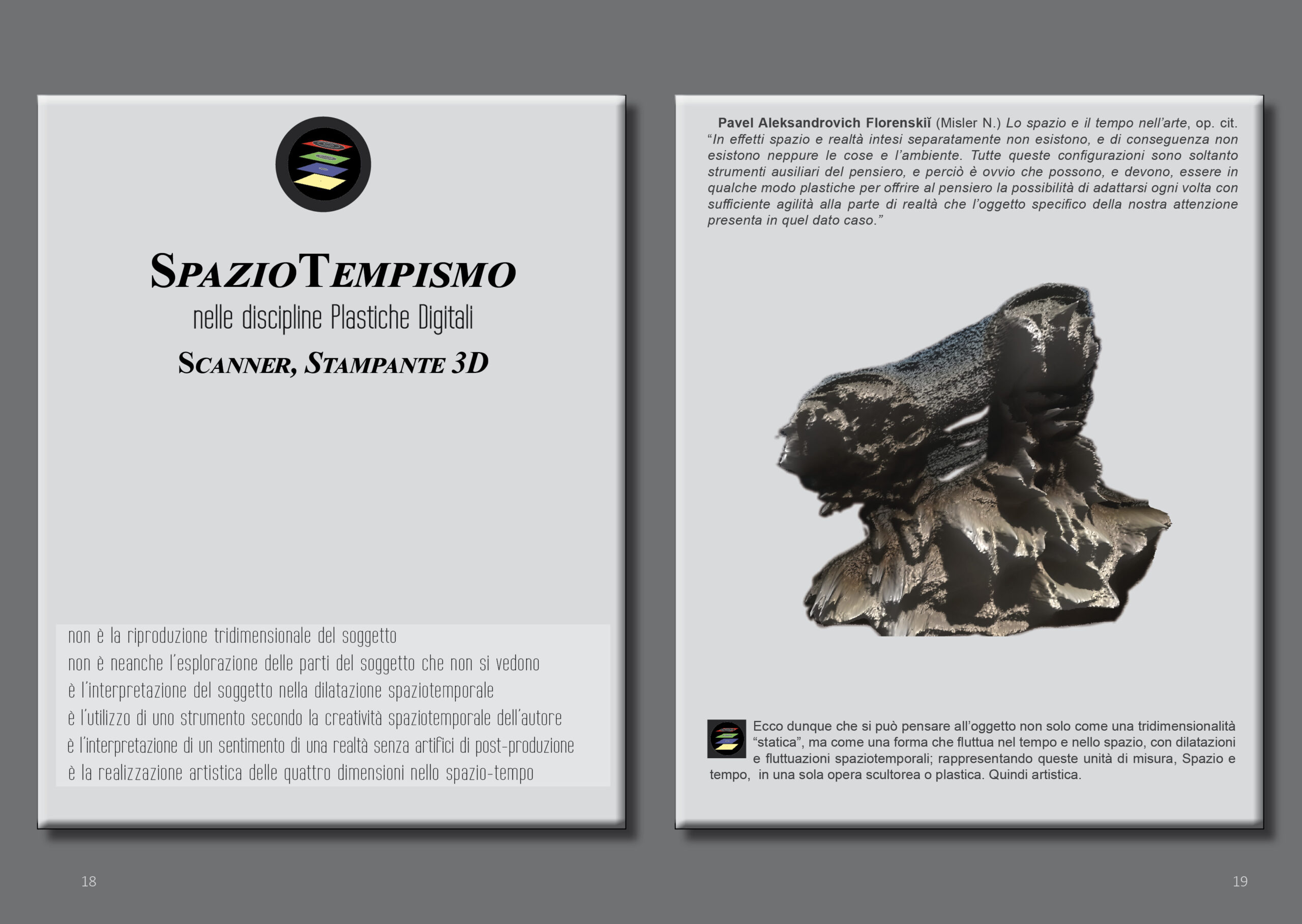 Brochure Con Copertina SPAZIOTEMPISMO PressUp grigia A5 5i11