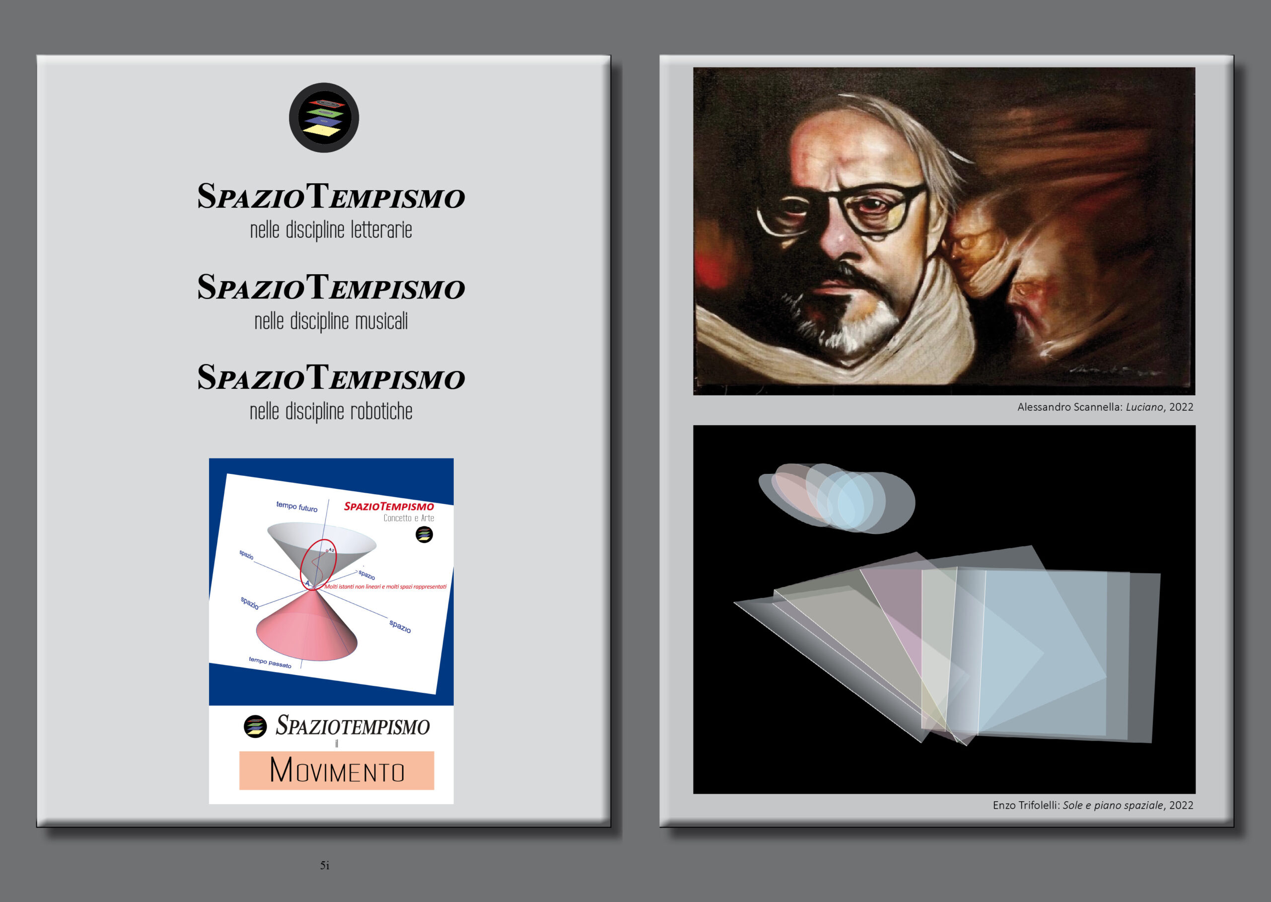 Brochure Con Copertina SPAZIOTEMPISMO PressUp grigia A5 5i14