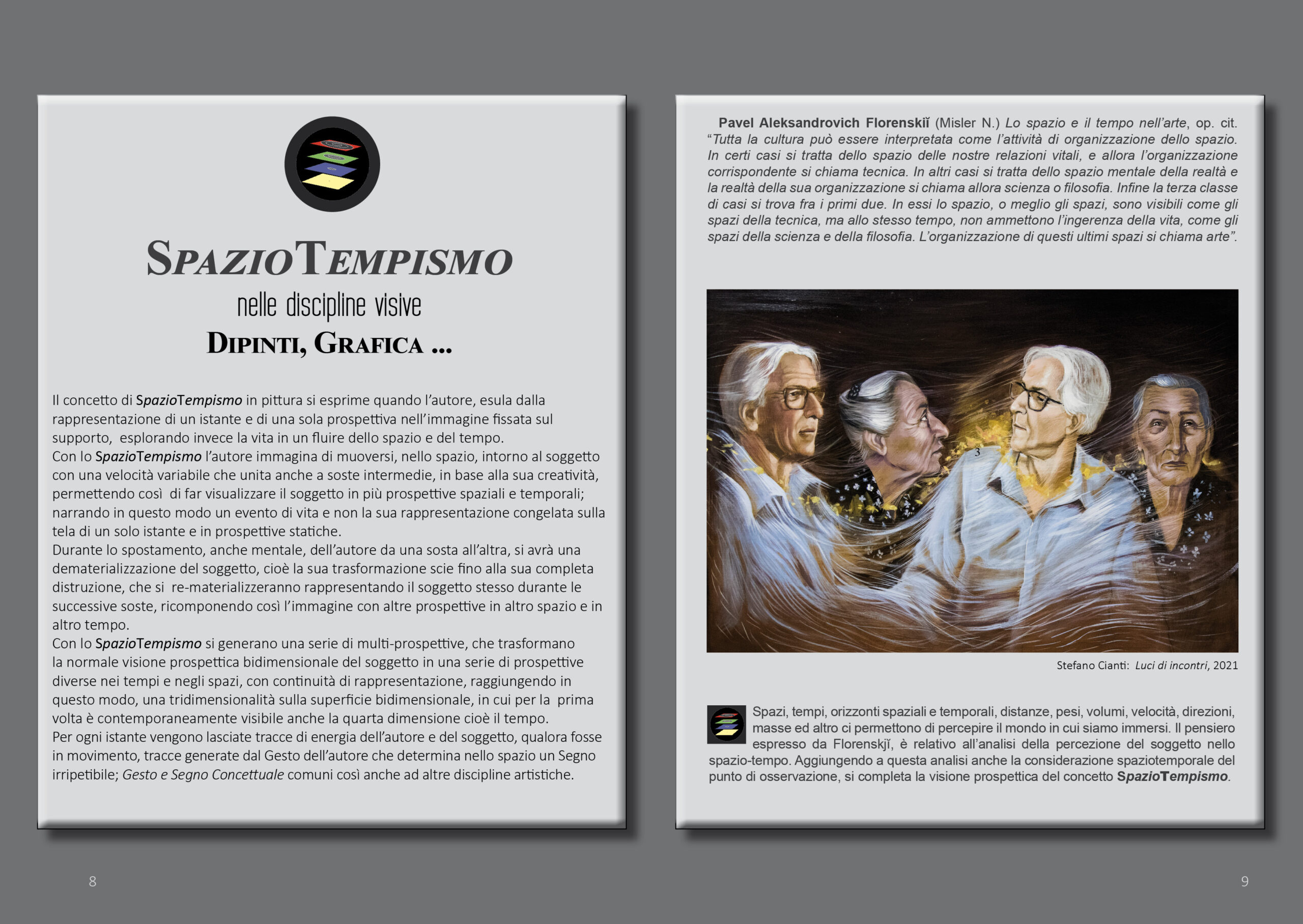 Brochure Con Copertina SPAZIOTEMPISMO PressUp grigia A5 5i6